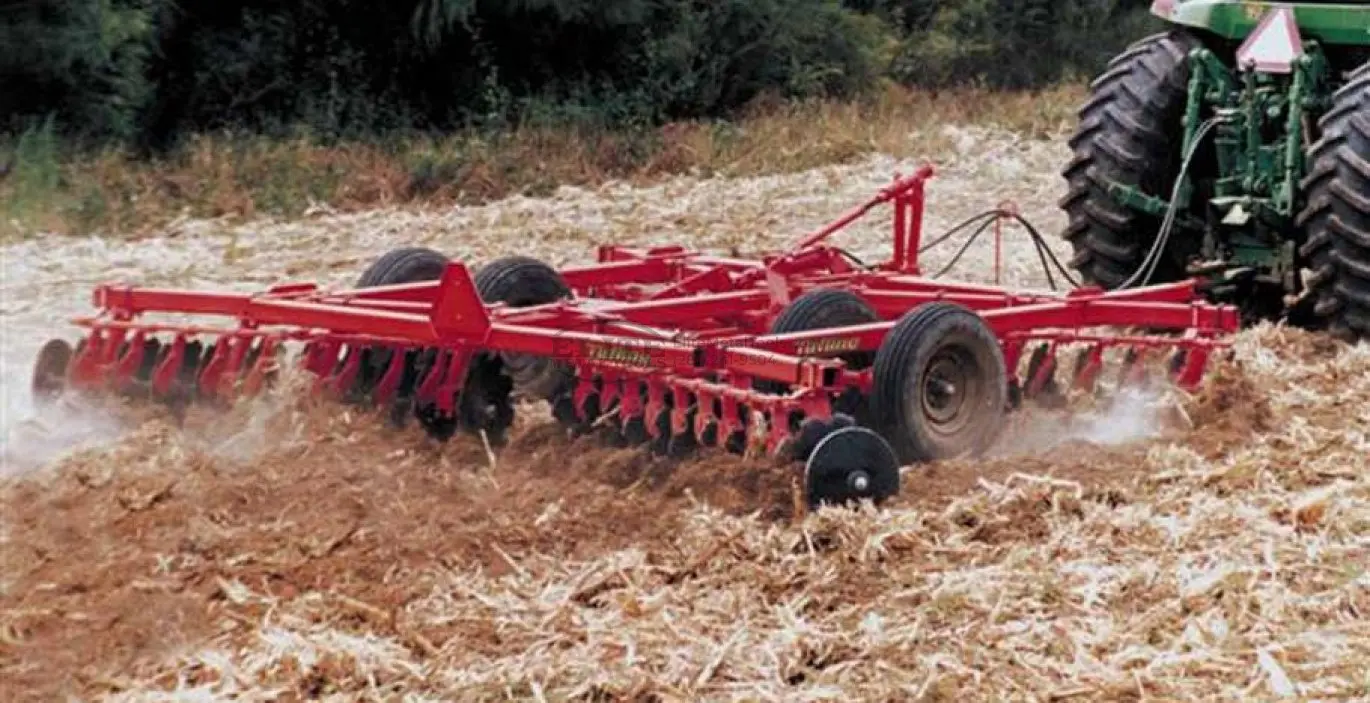 Tufline TW6 Series 10’6″ Tandem Wheel Disc Harrow W/ Roller Basket #TW692824